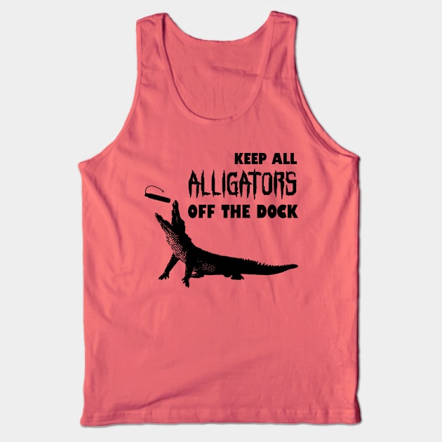 Dock Diving Gator - Black Tank Top by ApolloOfTheStars